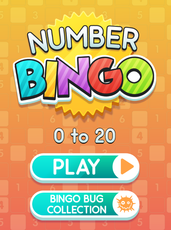 Number Bingo: 0 to 20
